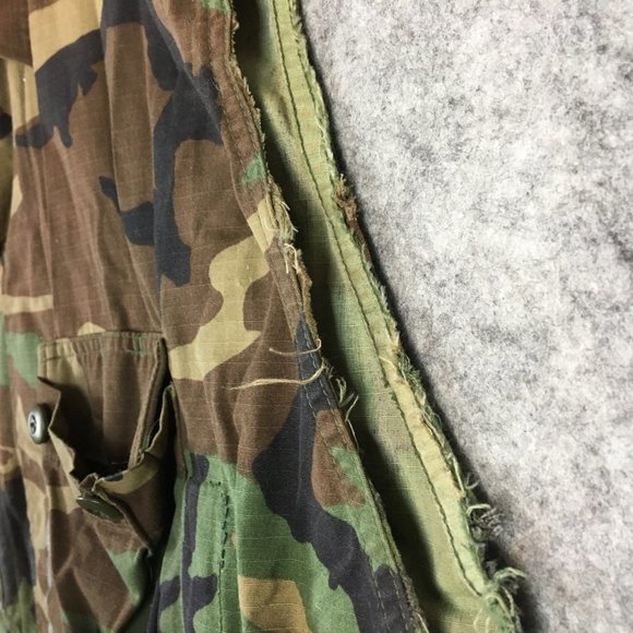 Hunting Vest L Vtg Mens Military Tactical Multipocket Green Camo ERDL Woodland - Picture 4 of 12